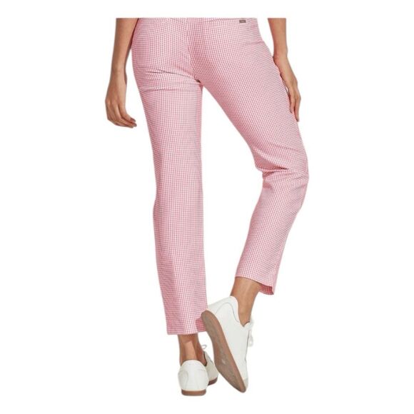 Acegolfs Eagle Golf 28" Performance Stretch Ankle Pants Blue White Gingham Check - Picture 5 of 12